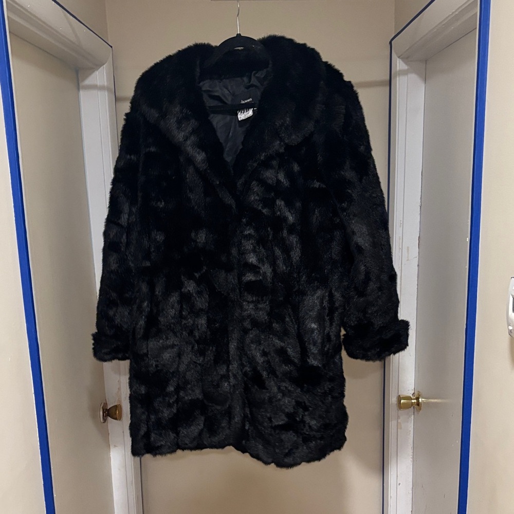 Dennis Basso Luxurious Black Teddy Jacket